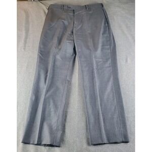 Vigano 1959 Pants Mens 36 Gray Wool Trousers Flat Straight Italy